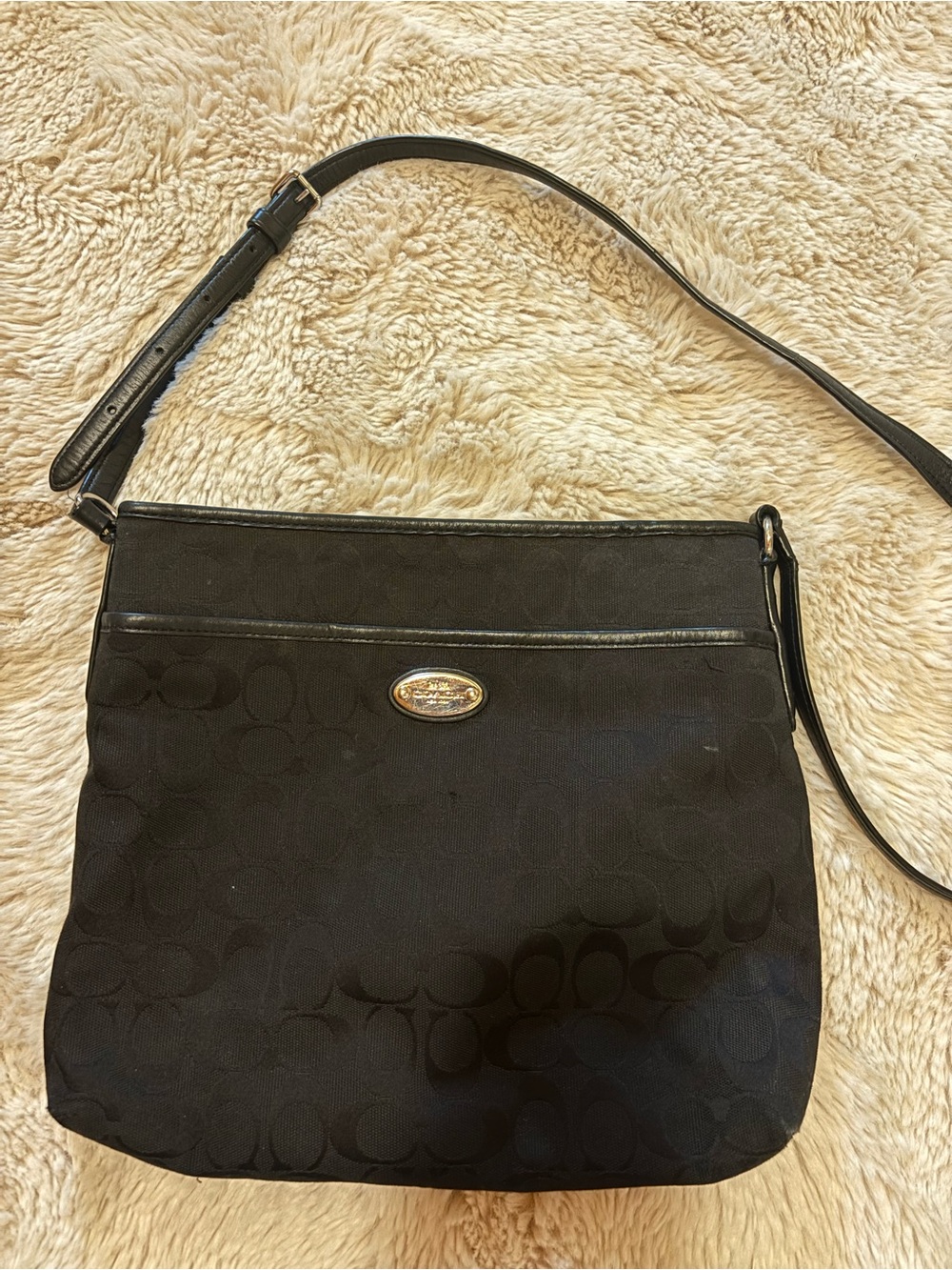 Coach Black Signature Crossbody Shoulder Bag